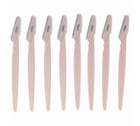 PARSA Beauty Set de perfilador de cejas | Ocho cuchilla cejas en delicado color rosa, Moldeado preciso y eliminación de vellos finos, Eyebrow trimmer, Práctico Set