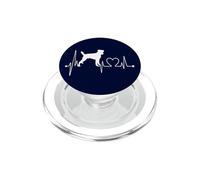 Parson Russell Terrier Dog Heartbeat ECG Dueños de Perros Divertidos PopSockets PopGrip para MagSafe
