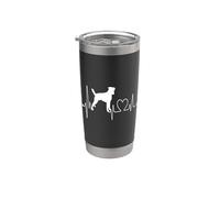 Parson Russell Terrier Dog Heartbeat ECG Dueños de perros divertidos Vaso térmico de acero inoxidable de doble pared