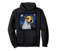 Parson Russell Terrier Noche Estrellada Sudadera con Capucha