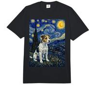 Parson Russell Terrier Perro Van Gogh Noche Estrellada Comfort Colors Adult Heavyweight T-Shirt