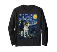Parson Russell Terrier Perro Van Gogh Noche Estrellada Manga Larga