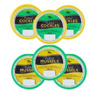 Parsons - Cervecillos en escabeche, 155 g x 3 y mejillones en escabeche Parsons de 155 g x 3 | Listo para comer | Paquete de 6