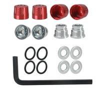 Part de reemplazo de la Tapa Central de la Rueda de la Nuez M4 Compatible con 1 10 a Escala RC Los Autos RC se Ajustan a Modelos como TRX6 y 90046(Red)