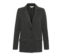 Part Two Blazer de Mujer con Bolsillos de Tela a Cuadros con Solapa de Muesca, Dark Grey Check, 48