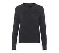 Part Two Jersey de Manga Larga para Mujer, Corte Ajustado, Cuello Redondo, a Rayas, Longitud a la Cadera, Azul Marino Oscuro, M