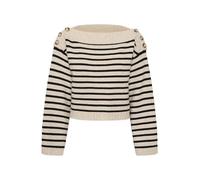 Part Two Linnepw Female Regular Fit Long Sleeve Pullover Jersey, French Oak Stripe, L para Mujer