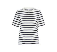 Part Two RataniPW Regular Fit Above Codo Camiseta, Azul Marino y Blanco, M
