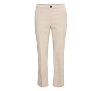Part Two Women's Corduroy Pants Cropped Length Flared Legs Regular Fit Trousers, Perfectly Pale, 44 para Mujer