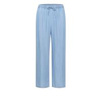 Part Two Womens Culotte Pants Cropped Length Wide Legs Drawstring Waist, Pantalones De Las Mujeres, Medium Blue Denim,