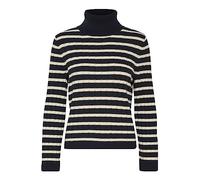 Part Two Women's Jersey Rollneck Regular Fit Long Sleeves Knitted Top, Dark Navy Stripe, S para Mujer