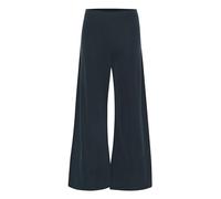Part Two Women's Pants Jersey Flared Legs Regular Fit Elastic Waist Full Length Pantalones, Dark Navy, S De Las Mujeres