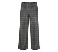 Part Two Women's Pants recortados de Longitud Ancha de Las piernas comprobada Trousers, Verificación Gris, XXL para Mujer