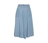 Part Two Women's Skirt Midi Length Regular Fit Front Pockets Zipper Fastening, Mediano Azul Mezclilla, 46 para Mujer