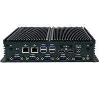 Partaker Fanless Industrial Computer, Mini PC, IPC, Intel N100, Windows 11 / Linux Ubuntu, I8, TPM 2.0, 2 x HDMI, 2 x LAN, 6 x COM COM1/2 for RS232/RS485, 32G RAM, 512G SSD