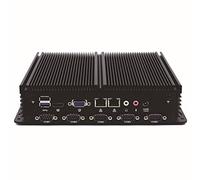 Partaker Fanless Industrial PC Rugged Computer IPC Mini PC Windows 10 Pro/Linux with Intel Quad Core J1900 6 COM 2 LAN 3G 4G WiFi Support SIM Slot 8G RAM 128G SSD I13