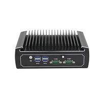 Partaker Fanless Mini PC, 4K Powerful Industrial Mini Computer, Core i5 10210U 10th Gen, 4 Cores CPU, 16GB Ram 512GB SSD, Dual Nic, HD, DP, 4*USB3.0, SIM Card Slot, 2 COM, Windows 10 Pro