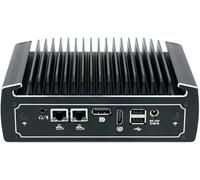 Partaker Fanless Mini PC, 4K Powerful Industrial Mini Computer, Core i5 8260U 8th Gen, 4 Cores CPU, 8GB Ram 128GB SSD, Dual 2.5G LAN, HD, DP, 4*USB3.0, SIM Card Slot, 2 COM, Windows 10 Pro