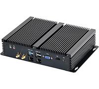 Partaker Fanless Mini PC,Industrial Computer,Desktop Computer with Core i7 8550U CPU, 16GB RAM 240GB SSD 1TB HDD, 2xNICs, 4xUSB 3.0, 6xCOM RS232, HD Port, Wi-Fi, Aluminum Body