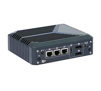 Partaker Fanless Mini PC, Micro Firewall Appliance, OPNsense, VPN, Router PC, Intel Celeron J6412, C6, AES-NI, SIM Slot, COM, 3 x 2.5GbE I225-V B3, HDMI, 2 x DP, TPM2.0, 4GB Ram 128GB SSD