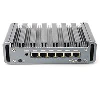 Partaker Firewall Micro Appliance, Fanless Mini PC, Network Router, Intel Core i5 1135G7, 6 Gigabit Nics, AES-NI, HD, COM, (4GB Ram 128GB SSD)
