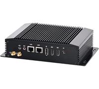 Partaker Industrial Computer, IPC, Fanless Mini PC, Intel N100, Windows 11 Pro or Linux Ubuntu, I1, 4 x USB, 2 x COM, 2 x LAN, DP, 2 x HDMI, 16G RAM 256G SSD