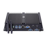 Partaker Windows 10 Industrial PC, Fanless Mini Desktop Computer, Mini PC with Intel Core Quad Core CPU i7 10510U, 8GB RAM, 128GB SSD, 1xNICs, 4xUSB 3.0, 2xCOM RS232, HDMI,VGA,Wi-Fi