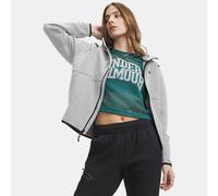 Parte de arriba con cremallera completa Under Armour Unstoppable Fleece para mujer Mod Gris / Negro XS