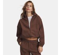 Parte de arriba con cremallera completa Under Armour Unstoppable Woven para mujer Incense Marron / Incense Marron S
