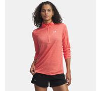 Parte de arriba con media cremallera Under Armour Tech™ Twist para mujer Venom Rojo / Blanco S