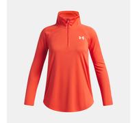 Parte de arriba con media cremallera Under Armour Tech™ Wordmark para niña Venom Rojo / Blanco YLG (149 - 160 cm)