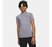 Parte de arriba de manga corta HeatGear® Armour para niño Acero / Negro YMD (137 - 149 cm)