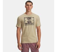 Parte de arriba de manga corta Under Armour ABC Camo Boxed Logo para hombre Field Khaki / Timberwolf Taupe L