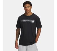 Parte de arriba de manga corta Under Armour Camo Chest Stripe para hombre Negro / Marine OD Verde / Blanco M