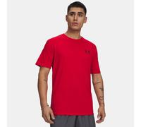 Parte de arriba de manga corta Under Armour Left Chest Logo para hombre Rojo / Negro M