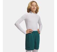 Parte de arriba de manga larga y cuello cerrado HeatGear para niño Blanco / Negro YXS (122 - 127 cm)