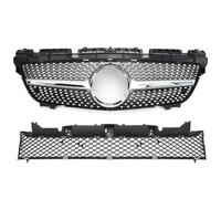 Parte De Tuning Malla Diamante GT Style Rejilla Entrada Frontal Parachoque Media Para Mercedes Para Benz SLK R172 2011-2015(Plateado)