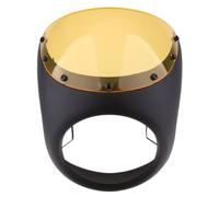 Parte del capó La Cubierta De Pantalla del Viento Carenado Faro Motocicleta Se Adapta A Los Faros Plástico 16 Cm-18 Cm para Retro Cafe Racer(Matt Black)