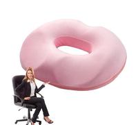 Parte inferior antideslizante: cojín de donut sentado, cojín hueco para coxis, cojín ortopédico portátil para hemorroides, cojín de apoyo para viajes, trabajo y sillas de casa