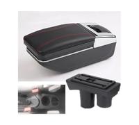Parte Interior Del Coche Accesorios Para Citroen C2 C3 Reposabrazos Caja Almacenamiento Del Reposabrazos Del Coche(A1 red line NO USB)