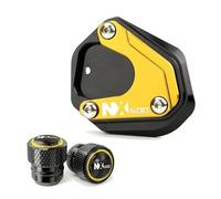 Parte Placa Soporte Caballete Lateral Motocicleta Para NX400 NX 400 Extensor Base Ampliador Superficie Tapa Válvula Neumático Motocicleta Almohadilla Extensión Soporte(Oro 1)