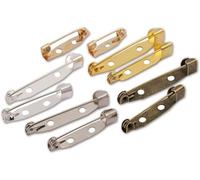 Parte posterior del alfiler, 50 piezas Broche Clip Base Alfileres Broche Base en blanco(20 mm)