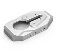 Parte Soporte Lateral Para Pata De Cabra Motocicleta Para R1200GS R 1200 R1200 GS 2016 2017 2018 Placa Extensión Motocicleta Almohadilla Extensión Soporte(Plata)