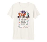 Parte Superior 5 Películas de Terror Maestro Humor Escuela Parodia de películas Camiseta Premium
