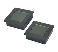 Parte superior cuadrada de repuesto de luz solar, caja de batería de plástico con celda recargable AA, tapa de panel LED blanco cálido o colorido para linternas de jardín al aire libre, 2 V 50 MA (2