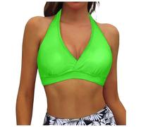 Parte superior de bikini para mujer, cuello halter, push up, parte superior de bikini con relleno, parte superior de traje de baño tankini parte superior de bikini bikini bikini traje de baño traje de