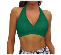 Parte superior de bikini para mujer, cuello halter, push up, parte superior de bikini con relleno, parte superior de traje de baño tankini parte superior de bikini bikini bikini traje de baño traje de