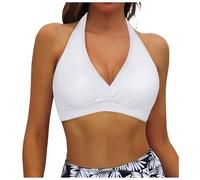Parte superior de bikini para mujer, cuello halter, push up, parte superior de bikini con relleno, parte superior de traje de baño tankini parte superior de bikini bikini bikini traje de baño traje de