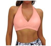 Parte superior de bikini para mujer, cuello halter, push up, parte superior de bikini con relleno, parte superior de traje de baño tankini parte superior de bikini bikini bikini traje de baño traje de