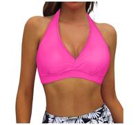 Parte superior de bikini para mujer, cuello halter, push up, parte superior de bikini con relleno, parte superior de traje de baño tankini parte superior de bikini bikini bikini traje de baño traje de